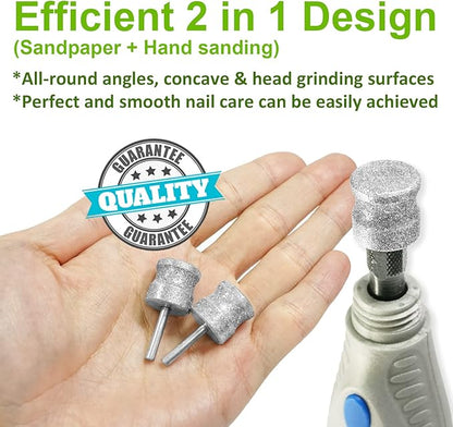 Jumbo Diamond Dremel Dog Nail Grinder Attachment, Diamond Dremel Bits Sanding Drums, Faster Dremel Diamond Bit for Dog Nails, 1/8&