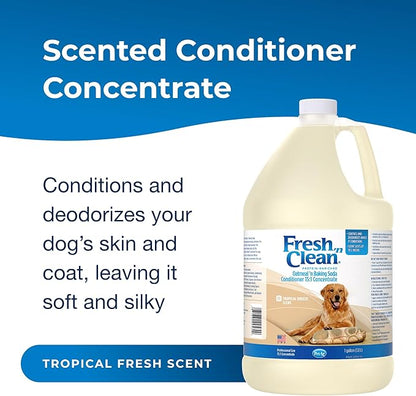 Pet-Ag Fresh ’n Clean Oatmeal ’n Baking Soda Conditioner, Tropical Breeze Scent (15:1 Concentrate) - 1 Gallon - Gently Cleans, Soothes &amp; Deodorizes Dogs with Vitamin E &amp; Aloe Vera - Soap Free