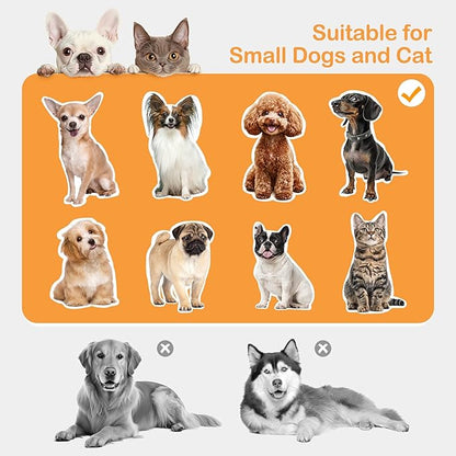 Pet Stairs Ramp Doggie Stairs with Seat &amp; Storage Drawers,Extra Wide Seat Mate Chair Puppy for High Bed Couch Office,Non Slip Dachshunds,Step for Small Dogs,Cat Ladder Grey(Hold Up to 100 lbs)