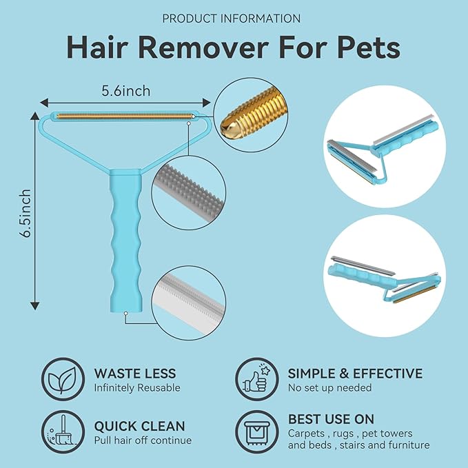 Carpet Rake,Lint Remover,Carpet Rake for Pet Hair Removal,Lint Brush,Lint Shaver for Carpets, Car Mat,Couch,Pet Bed,Furniture &amp; Rug(3-Pack)