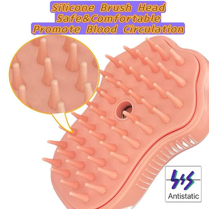 Cat Steam Brush,3 In1 Spray Cat&amp;Dog for Hair Shedding and Cleaning,Silicone Spa Massage Pet Steamer Brushes with Misting Bathing&amp;Dry Cleaning,Pet Grooming Steam Comb