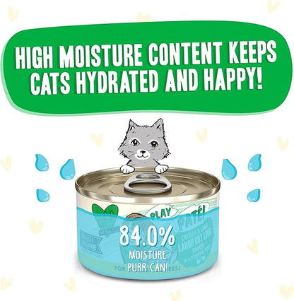Weruva B.F.F. Play - Best Feline Friend Paté Lovers, Aw Yeah!, Chicken &amp; Lamb Laugh Out Loud with Chicken &amp; Lamb, 2.8oz Can (Pack of 12)