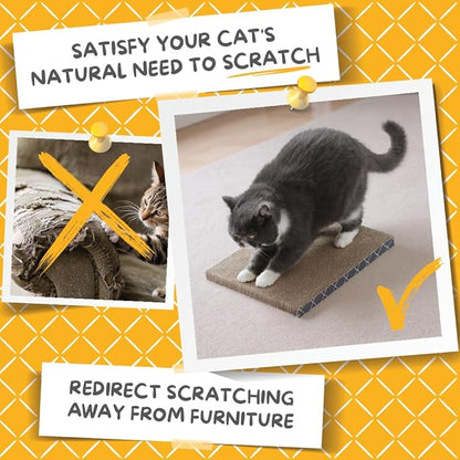 HIDE &amp; SCRATCH Cat Scratcher Pad Pack; Cat Scratch Pad Refills for Hide &amp; Scratch Scratcher Box (4 Count)