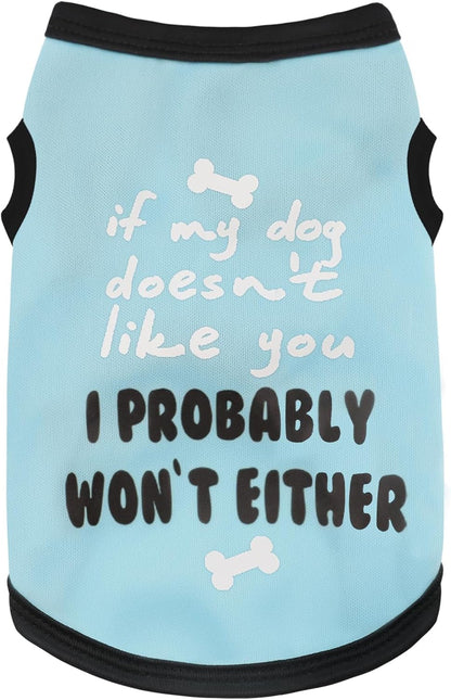Dog Shirt Set 8 Pack Breathable Puppy Clothes Summer Fall XS-3XL