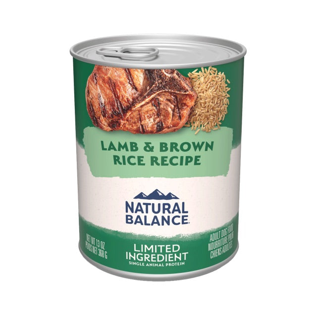Natural Balance Limited Ingredient Lamb &amp; Brown Rice Dog Can (13oz)