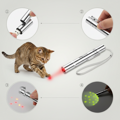 3-in-1 Laser Pet Toy &amp; UV Flashlight Pen