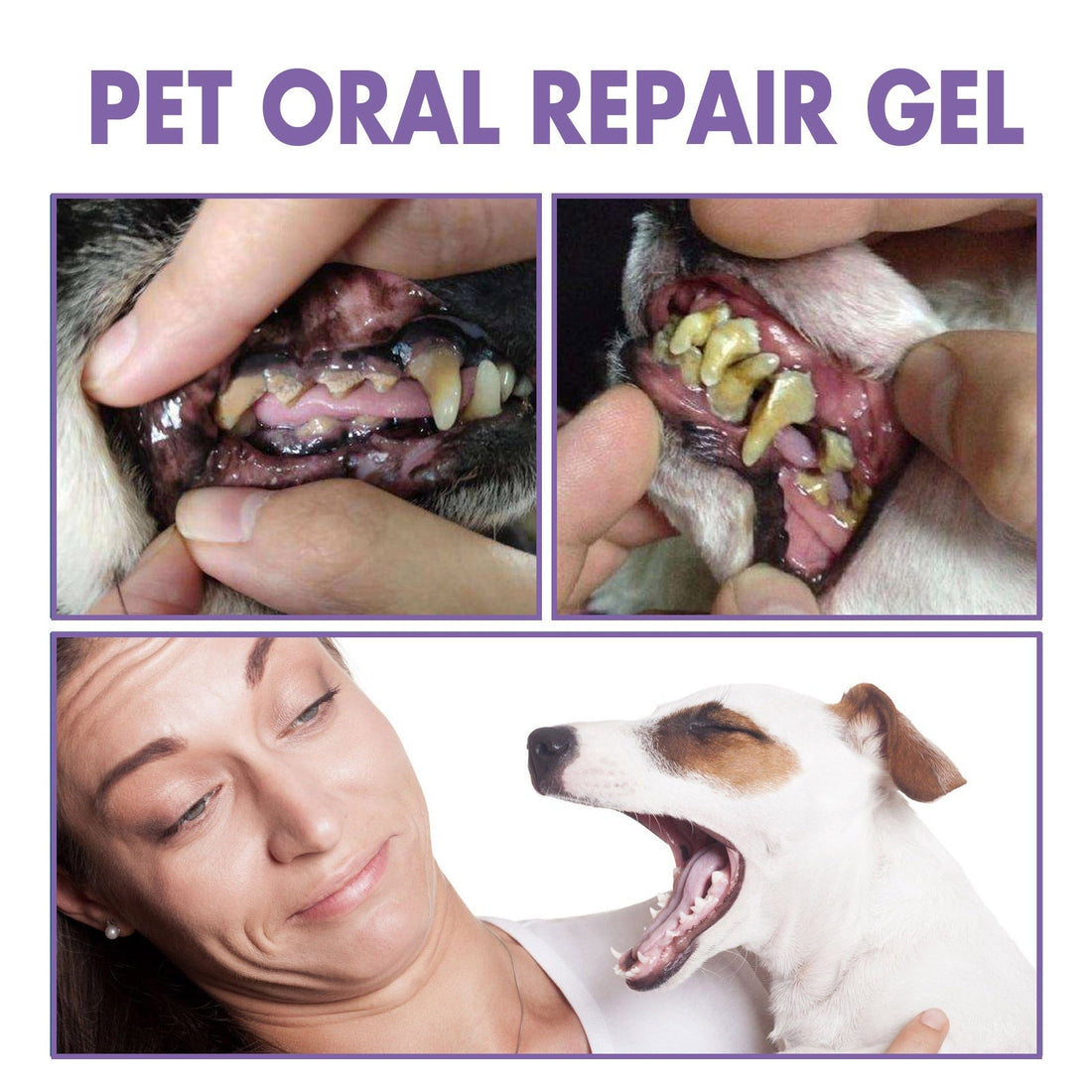 Pet Oral Care Gel for Deep Cleaning of Dog and Cat Teeth Stains and Oral Hygiene