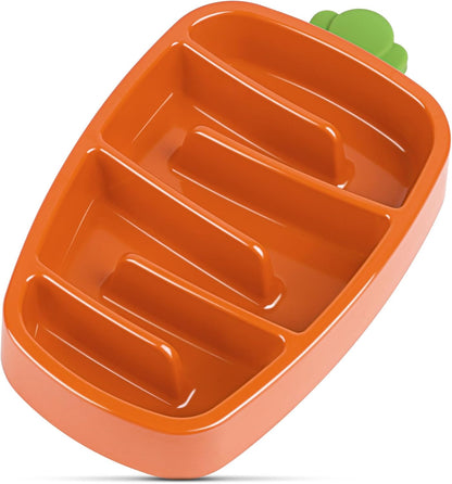 Slow Feeder Dog Bowl, Dog Food Bowl For Small &amp; Medium-Sized Dogs, Carrot Design Dog Bowls,Non-Slip Dog Slow Feeder Bowls, Pet Slow Feeder Bowl For Dry Wet Food