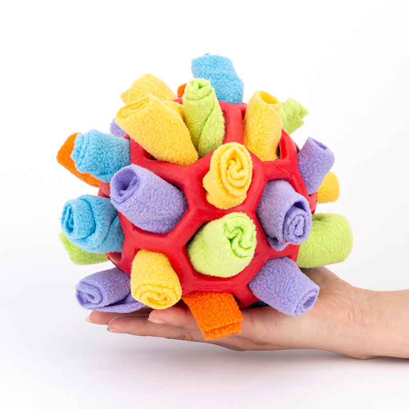 Pet Dog Sniff &amp; Snack Puzzle Ball  Snuffle Ball Canine Enrichment Nose Pad Toys