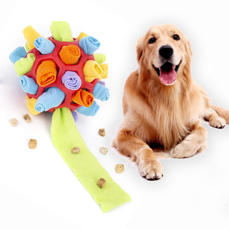 Pet Dog Sniff &amp; Snack Puzzle Ball  Snuffle Ball Canine Enrichment Nose Pad Toys