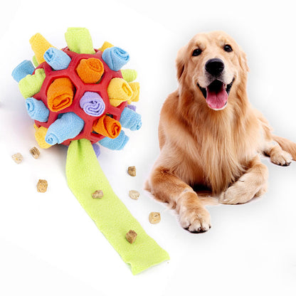 Pet Dog Sniff &amp; Snack Puzzle Ball  Snuffle Ball Canine Enrichment Nose Pad Toys