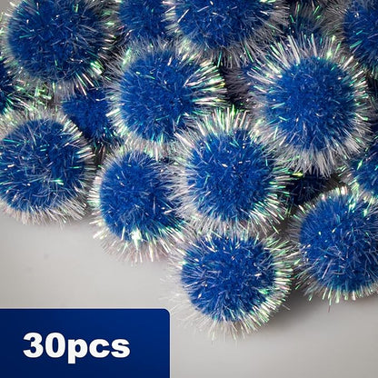 VAPKER 30 Pcs Cat Ball Toys Sparkle Balls Extra Large 2 Inch Cat&