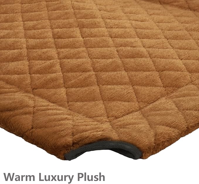 Veehoo Soft Plush Elevated Dog Bed, Raised Dog Beds with Heavy Duty Frame, Non-Slip Silicon Feet, Washable &amp; Breathable Pet Cot for Indoor or Outdoor Use, 47" x 29", Brown, CWC2432A