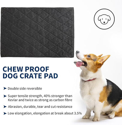 BALAPET Durable Chew Proof Dog Bed with Metal Rivet Corner for Medium Dogs, Stable Kennel Pad Mat for Teething Puppy, Durable Indoor Outdoor Crate Pad for Medium Dog Crates, 35"x22"