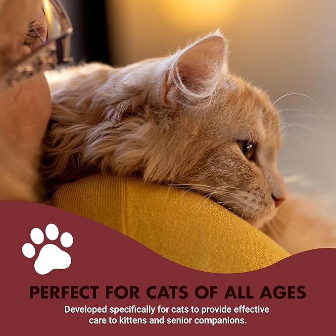 Immune Support for Cats – Daily Formula with Inulin, Beta-Glucan, Vitamin E, Omega-3s, Fermented Yeast &amp; More! - Made for Picky Eaters