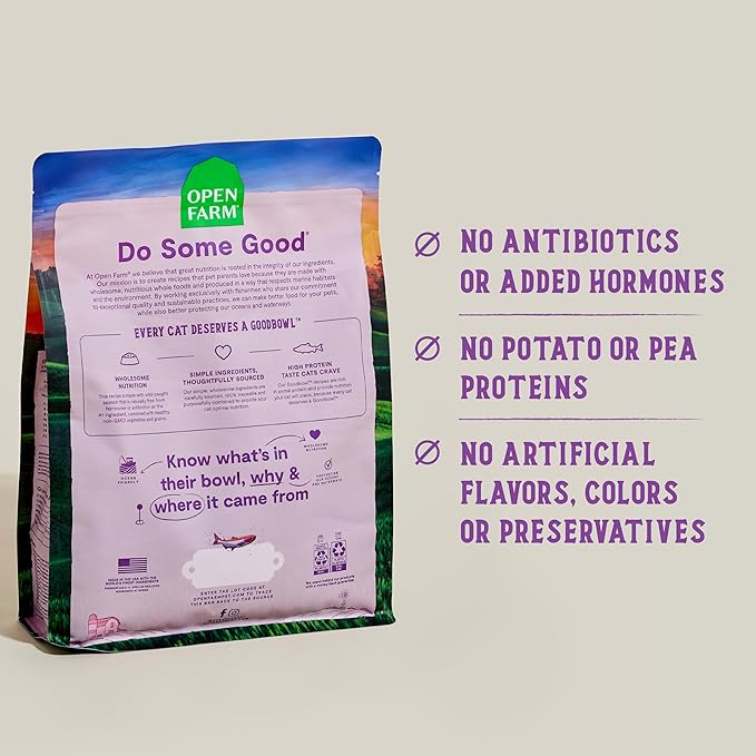 Open Farm Goodbowl, Protein Rich Dry Cat Food Made from Meticulously Sourced Simple Ingredients, Wild-Caught Salmon &amp; Brown Rice Recipe, 7lb Bag (112oz Bag)