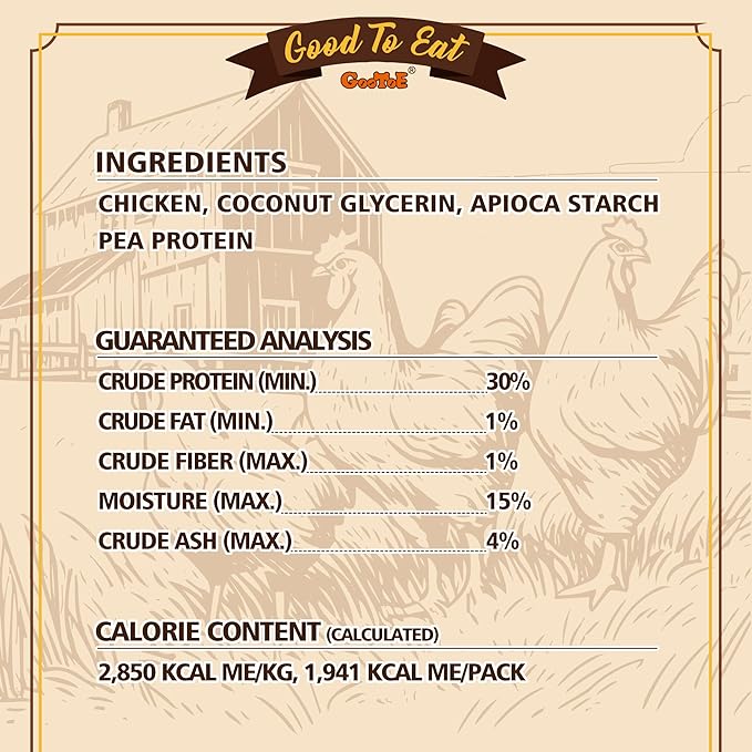 Gootoe Chicken Dog Treats – Chicken Sticks 1.5 lb – All Natural, Grain-Free, Low Fat, Premium Training Chews, Healthy &amp; Easily Digestible