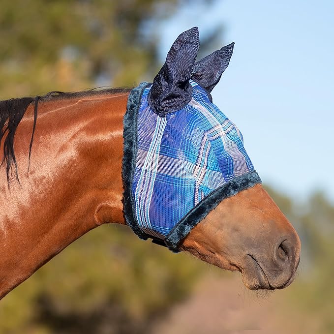 Kensington Signature Fly Mask w/Plush Fleece &amp; Ears w/Forelock Hole Size
