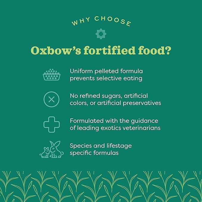 Oxbow Essentials Chinchilla Food, Made with Oxbow Alfalfa, Vitamin &amp; Mineral Rich Food for Chinchillas, Small Animal Pet Pellets, Made in USA, High Fiber, 10 lb Bag