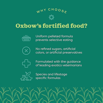 Oxbow Essentials Hamster Food and Gerbil Food, Vitamin &amp; Mineral Rich Daily Diet for Hamsters &amp; Gerbils, Veterinarian Formulated, Small Animal Pet Products, Made in USA, 15 lb Bulk Bag
