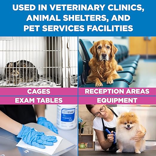 REScue One-Step Disinfectant Cleaner &amp; Deodorizer Wipes for Vet Use – Cleaner for Kennels, Litter Boxes, Vet Offices, Pet Grooming Surfaces – Wipes Canister, 160-Count (Pack of 12)