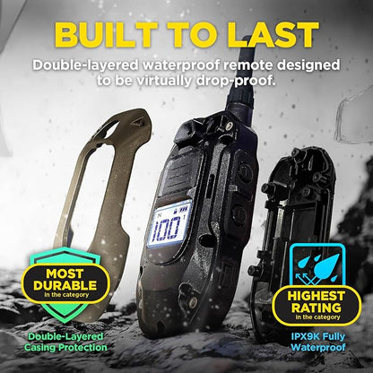 Dogtra ARC-X E-Collar for Dog Training - 3/4 Mile Range, for Dogs 15 lbs+, Slim Design, IPX9K Waterproof, 100 Stimulation Levels, Vibration, Tone, Rechargeable - Dog Owners and Professional Trainers