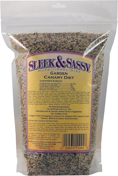 SLEEK &amp; SASSY Garden Canary Bird Food (2 lbs.)