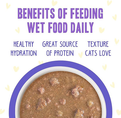 Weruva B.F.F. OMG - Best Feline Friend Oh My Gravy!, Chicken &amp; Beef Be Happy with Chicken &amp; Beef in Gravy, 2.8oz Can (Pack of 12)
