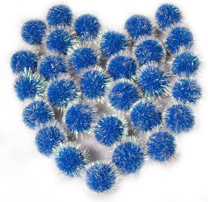 VAPKER 30 Pcs Cat Ball Toys Sparkle Balls Extra Large 2 Inch Cat&