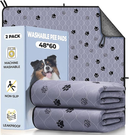 Fostanfly Non-Slip Washable Pee Pads for Dogs, 2 Pack 48&