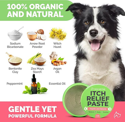 Skin Nectar - Natural Itch Relief for Dogs &amp; Cats - Soothing Pet Skin Repair Balm - - Heals Hot Spots, Dry Skin, Paw Pads - Veterinarian Formulated with Natural and Organic Ingredients