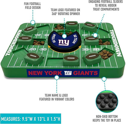 Pets First NFL New York Giants Large Puzzle Toy - Interactive Dog Treat &amp; Slow Feeding Toy