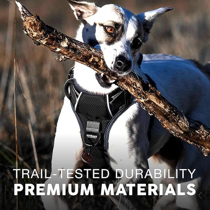 Embark Adventure Dog Harness, Reflective Trim No Pull Dog Harness Medium Sized - Military Grade Nylon, Front Clip with Gel Lined Handle. Soft &amp; Padded Puppy Harnesses for Any Breed