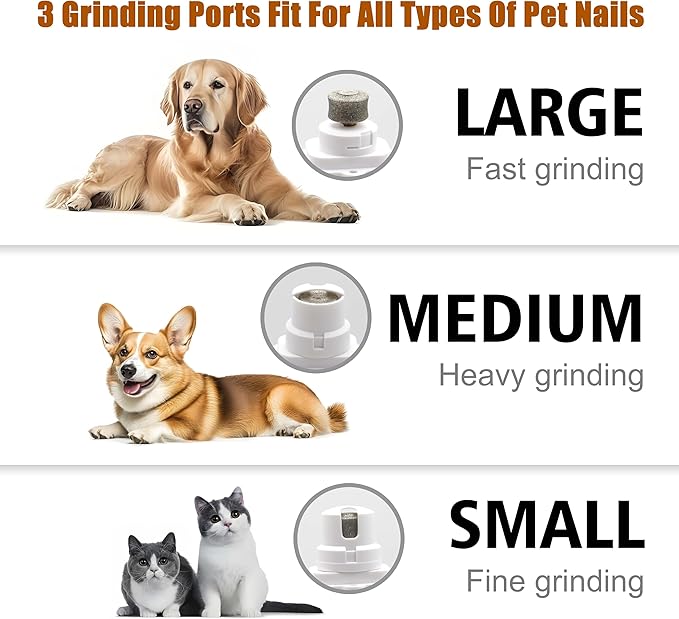 2-in-1 Dog Nail Trimmers &amp; Dog Nail Grinder with LED Lights,Cat Nail Clipper with Guard,cat Nail Trimmer for Large Medium Small Dogs Cats Claw Trimmer Quick Sensor and Safety Guard