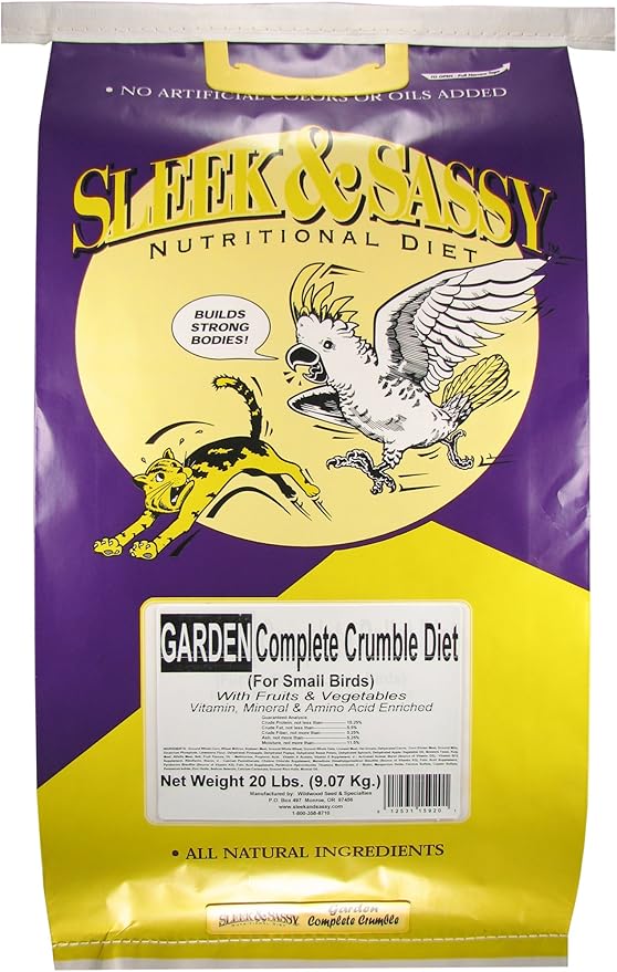 SLEEK &amp; SASSY Garden Complete Crumble Small Bird Food (20 lbs.)
