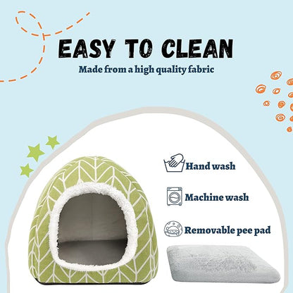 2 Pack Guinea Pig Hideout Bed Rabbit House Cave Accessories Cozy Hide-Out for Bunny Hedgehog Ferret Chinchilla&amp;Other Small Animals