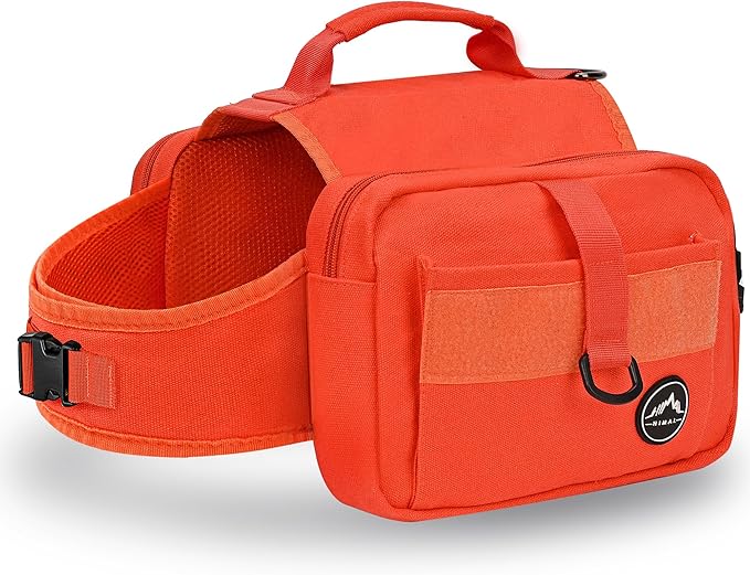 Himal Outdoors Dog Backpack &amp; Saddle Bag, Tactical Hiking Backpack for Large Dogs with Side Pockets &amp; Adjustable Strap
