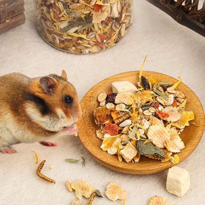 Gourmet Hamster &amp; Gerbil Food, Dry Food for Hamsters-Supports Healthy Digestion and Healthy Teeth Unique Edible Treats for Guinea Pigs, Hamsters, Gerbils
