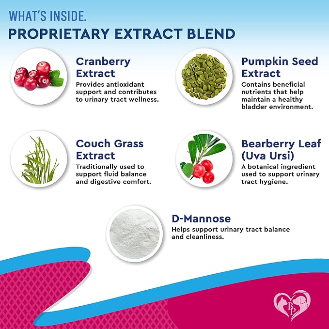Beloved Pets Cat &amp; Dog Urinary Tract Infection Treatment &amp; Natural UTI Medicine Cranberry-Kidney+Bladder Support Supplement - Best Prevention Incontinence, Bladder Stones
