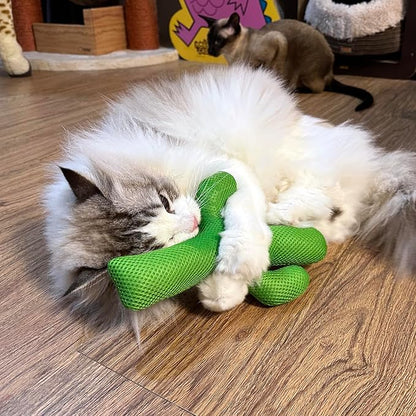 TTcat Catnip Silvervine Matatabi Pillow for Cats &amp; Kittens,Large Cat Cactus Toy Cat Kicker Toy Chew Toy for Indoor Cats.