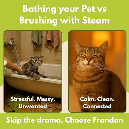Cat Brush with Steam – Steam Cat Brushes for Indoor Cats | Pet Spray Hair Removal Comb &amp; Relaxing Grooming Tool for Calmer, Happier Cats