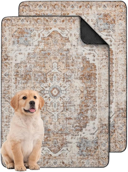 Washable Pee Pads for Dogs 2 Pack, Absorbent Reusable Puppy Pads Waterproof, Leakproof &amp; Non-Slip Whelping Pad, Potty Training Pads for Dogs Playpen Mat 24x36