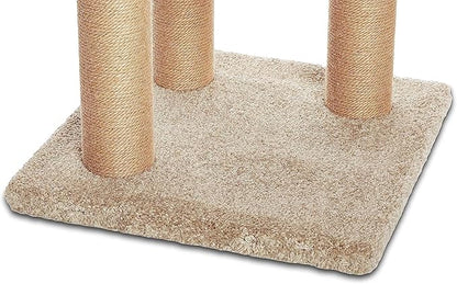 Amazon Basics Cat Tree - Indoor Cat &amp; Kittens Multi-Level Climbing Activity Tower with Scratching Posts, Large (45.9"H) - Beige