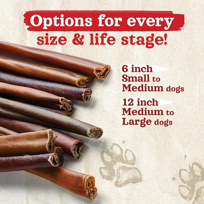 Natural Farm Collagen Dog Chews (3-5”, 10 Units), Odor-Free Long Lasting Bully Sticks &amp; Rawhide Alternative Dog Treats, 95% Collagen Low Fat, High Protein – Small &amp; Medium Dogs