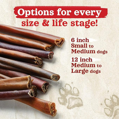 Natural Farm Collagen Dog Chews (3-5”, 10 Units), Odor-Free Long Lasting Bully Sticks &amp; Rawhide Alternative Dog Treats, 95% Collagen Low Fat, High Protein – Small &amp; Medium Dogs