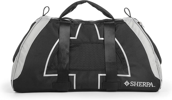 Sherpa Forma Frame Crash-Tested Travel Pet Carrier, Airline Approved &amp; Guaranteed On Board - Black, Medium