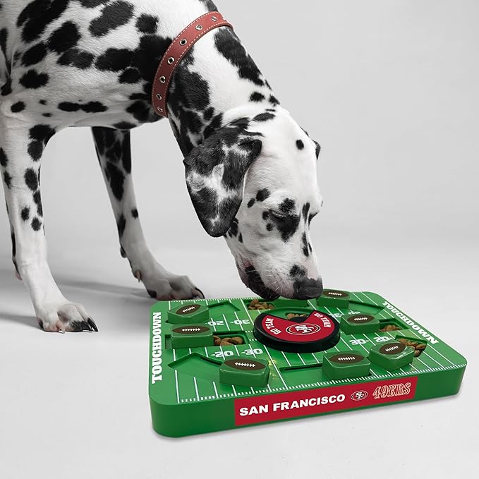 Pets First NFL SAN Francisco 49ERS Large Puzzle Toy - Interactive Dog Treat &amp; Slow Feeding Toy