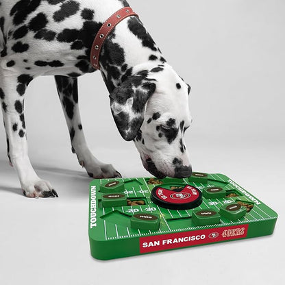 Pets First NFL SAN Francisco 49ERS Large Puzzle Toy - Interactive Dog Treat &amp; Slow Feeding Toy