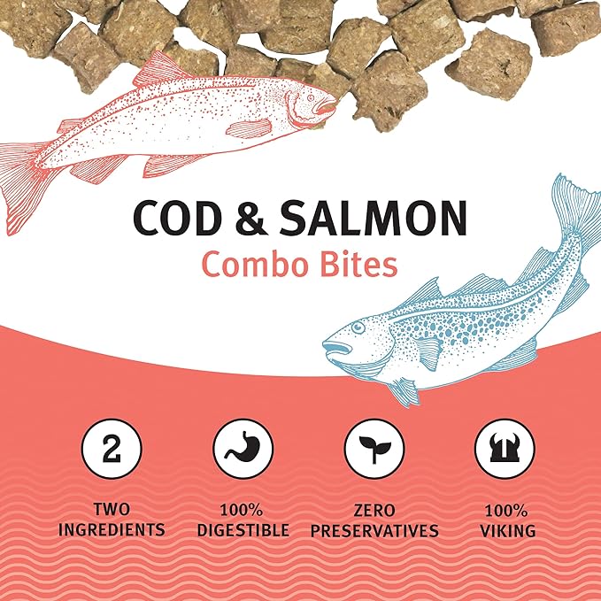 Icelandic+ Plus Cod &amp; Salmon Combo Bites Dog Treat 3.0-oz Bag