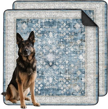 Washable Pee Pads for Dogs 2 Pack, Absorbent Reusable Puppy Pads Waterproof, Leakproof &amp; Non-Slip Whelping Pad, Potty Training Pads for Dogs Playpen Mat 48x48